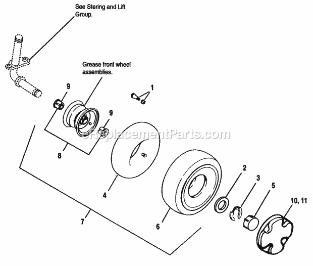Simplicity 1692552 Coronet, 13Hp Hydro And 34In M Front Wheels  Tires Diagram