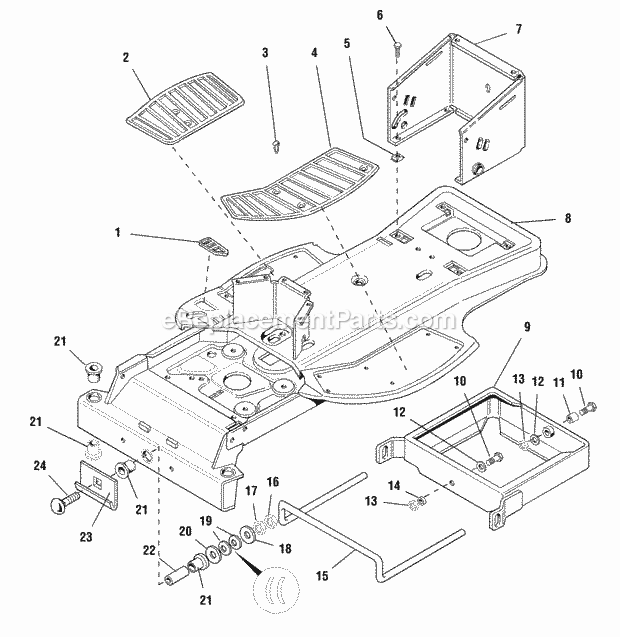 Simplicity 1692593 Regent, 14Hp Gear Frame Diagram