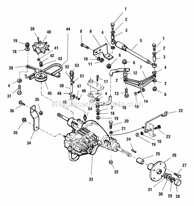 Simplicity 1692701 Landlord, 16Hp Hydro And 44In Transmission - Drive Belt  Control Group Diagram