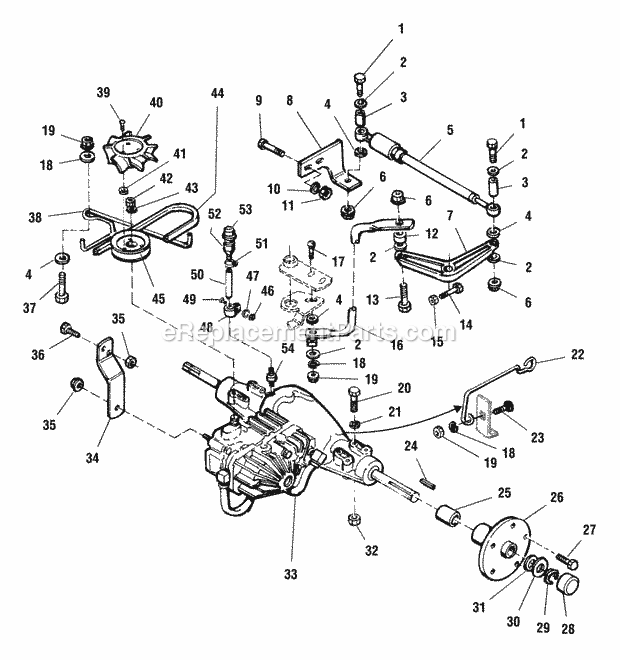 Simplicity 1692702 Landlord, 18Hp Hydro And 50In Transmission - Drive Belt  Control Group Diagram