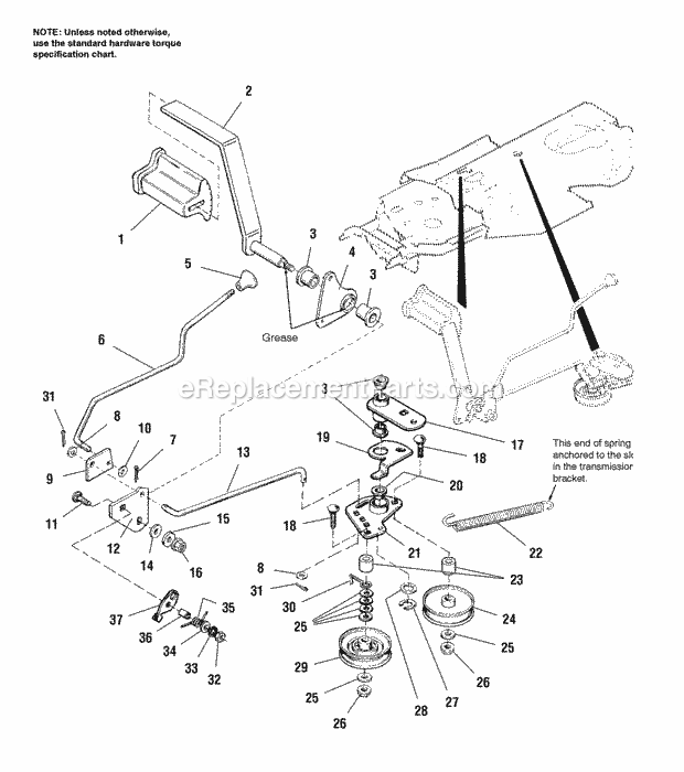 Simplicity 1692776 Broadmoor, 16Hp V-Twin Hydro Foot Controls Diagram