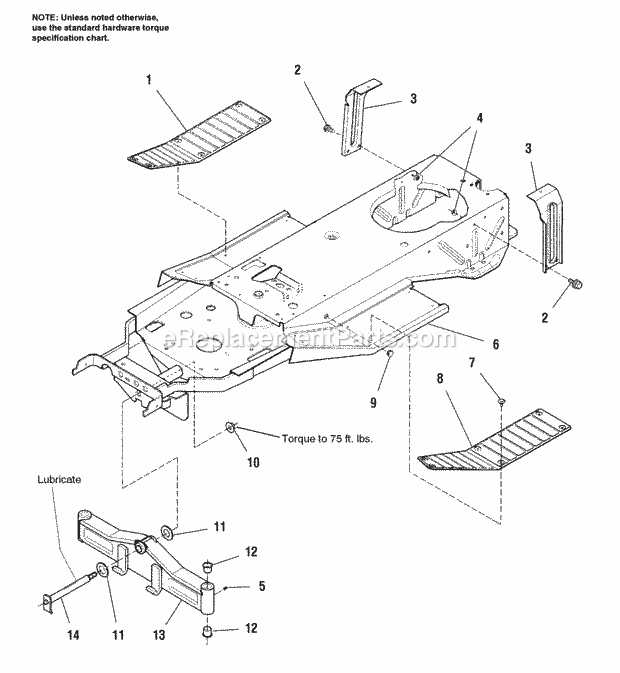 Simplicity 1692776 Broadmoor, 16Hp V-Twin Hydro Frame  Front Axle Diagram