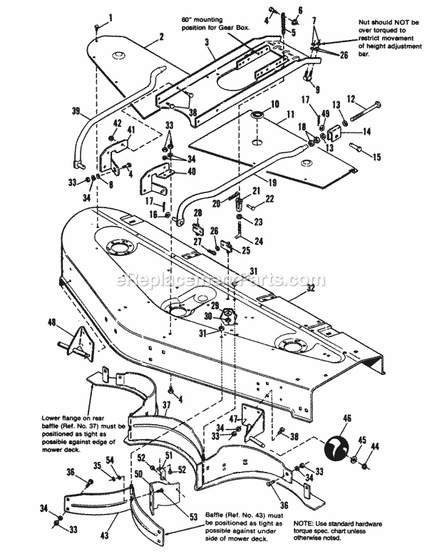 Simplicity 1692806 1920H, 20Hp Hydro And 60In Mow 60 Mower Housing  Cover Group Diagram