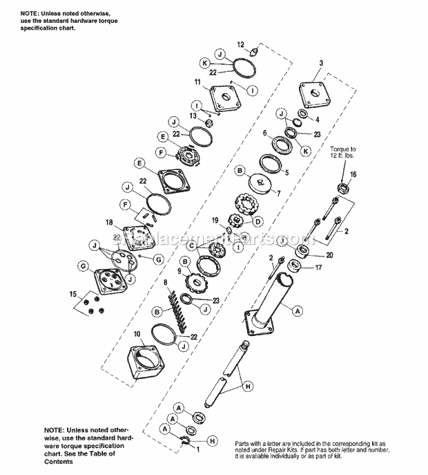 Simplicity 1692849 2818H, 18Hp Hydro Power Steering Valve Service Parts Diagram