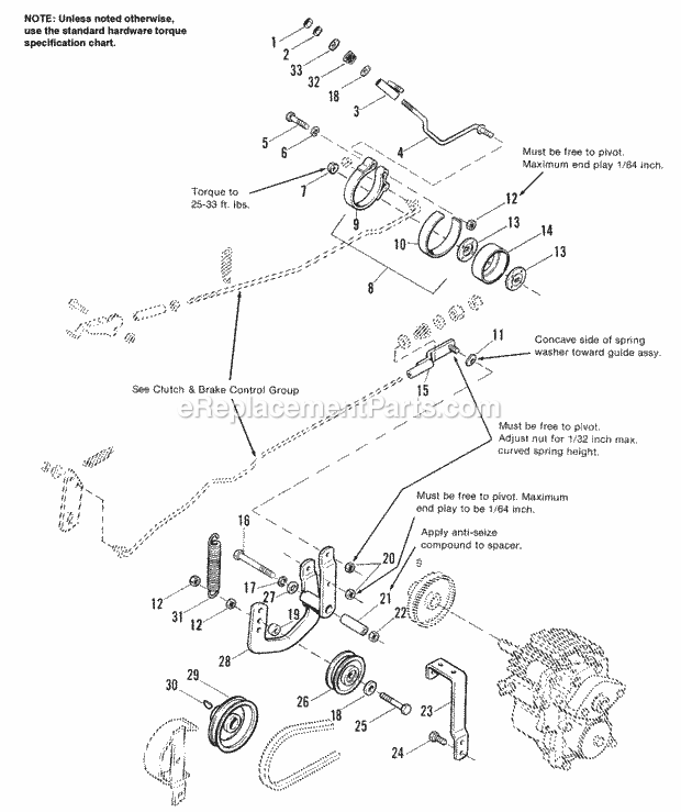 Simplicity 1692850 2818H, 18Hp Hydro And 48In Mow Clutch  Brake Group Diagram