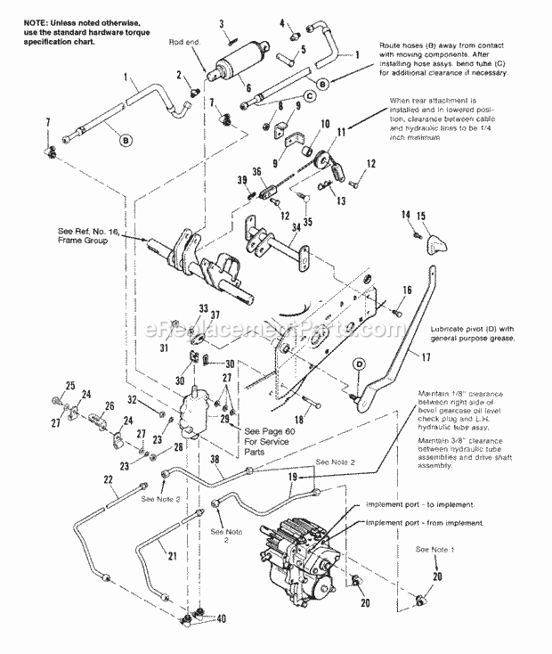 Simplicity 1692853 2818H, 18Hp Hydro Wps And 48In Lift Group - Hydraulic Diagram