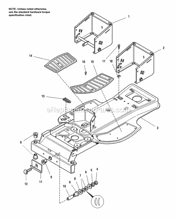 Simplicity 1693098 516H, 16Hp Hydro Frame Diagram