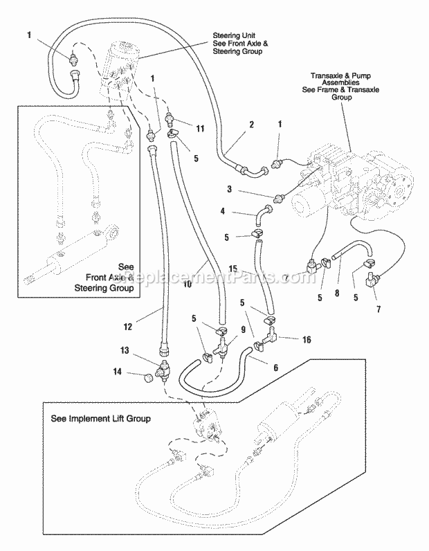 Simplicity 1693110 Legacy, 25Hp V-Twin And 60In M Hydraulic Group (985118) Diagram