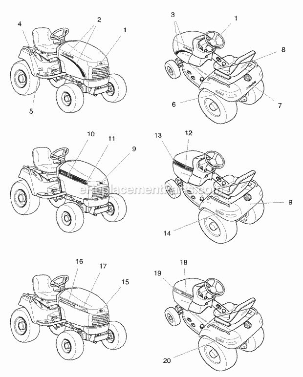Simplicity 1693117 Legacy, 25Hp V-Twin And 60In M Decals Group - Brand  Model (B985756) Diagram