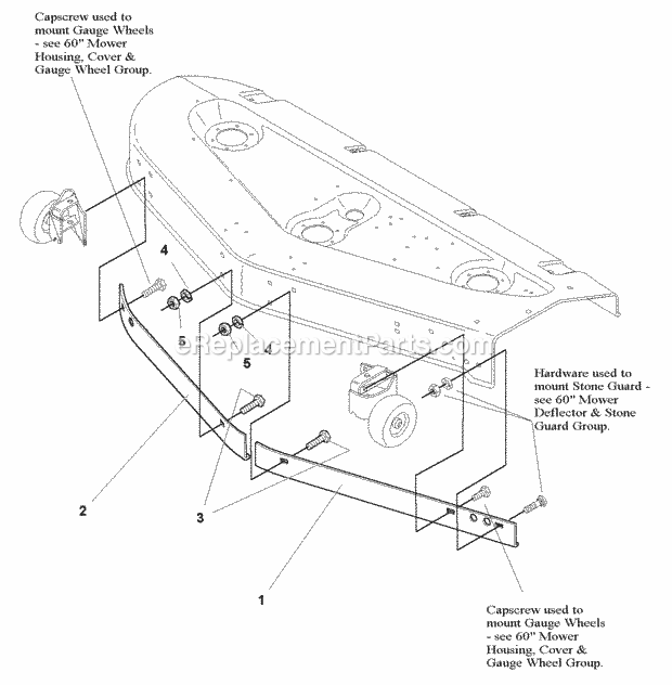 Simplicity 1693117 Legacy, 25Hp V-Twin And 60In M 60 Mower Deck - Baffles (Export Models) (1686742) Diagram