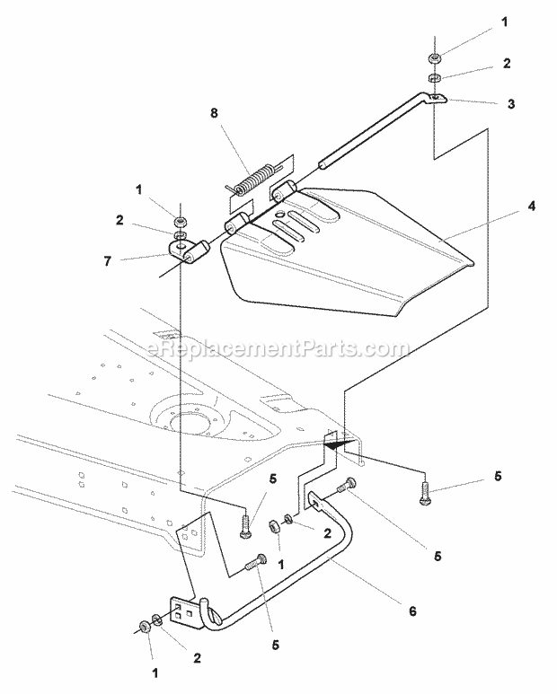 Simplicity 1693117 Legacy, 25Hp V-Twin And 60In M 60 Mower Deck - Deflector  Stone Guard Group (985502) Diagram