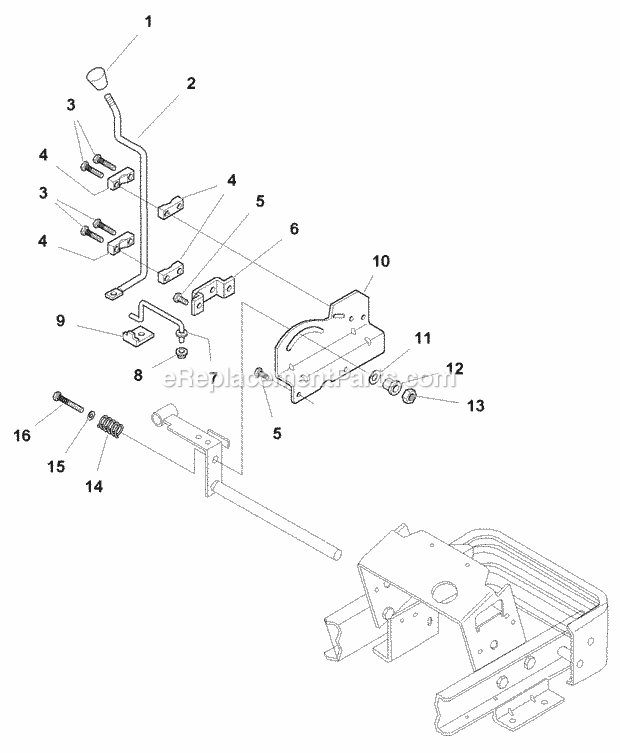 Simplicity 1693117 Legacy, 25Hp V-Twin And 60In M Two Speed Control Group (H985107) Diagram