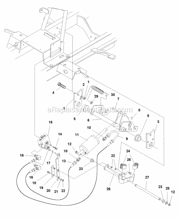 Simplicity 1693126 2025, 25Hp V-Twin Implement Lift Group (985119) Diagram
