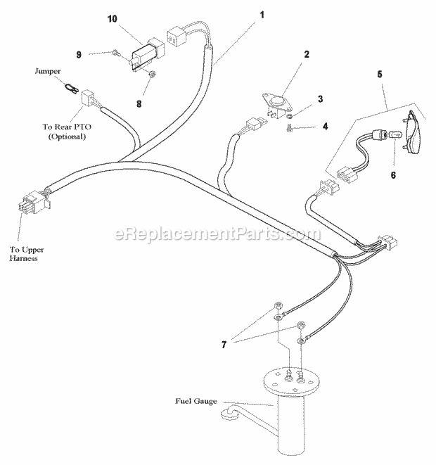 Simplicity 1693135 2925, 25Hp V-Twin And 60In Mow Electrical Group - Lower Harness - All Models (L985109) Diagram