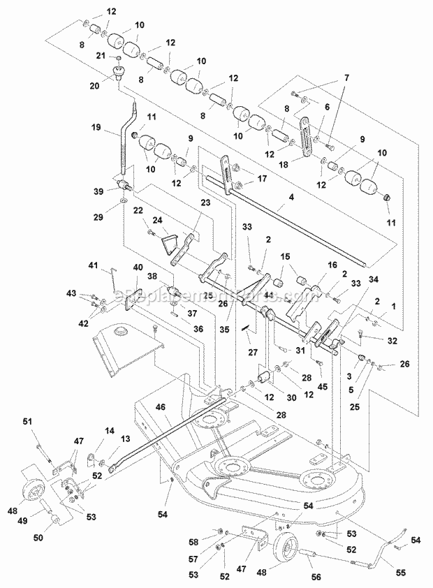 Simplicity 1693235 50 Inch Mower Deck Page C Diagram