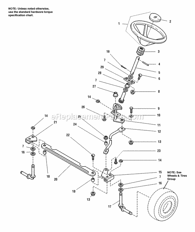 Simplicity 1693326 Regent, 14Hp Hydro And 38In Mo Steering Diagram