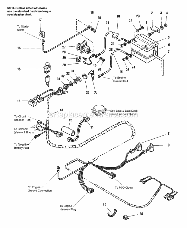 Simplicity 1693341 514H, 14Hp Hydro Electrical Group - Hydro Models Diagram