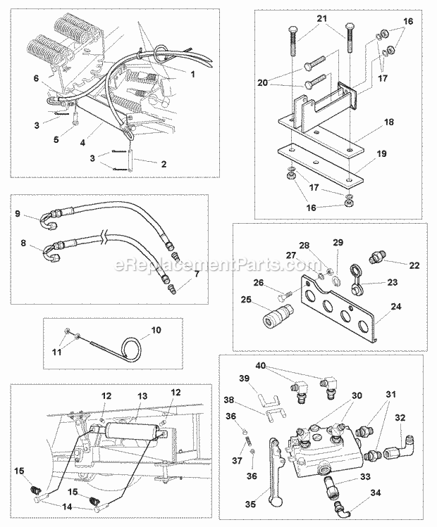 Simplicity 1693569 2925, 25Hp V Hydro Wadditional Hydraulics Group - Auxiliary Lift (985457) Diagram