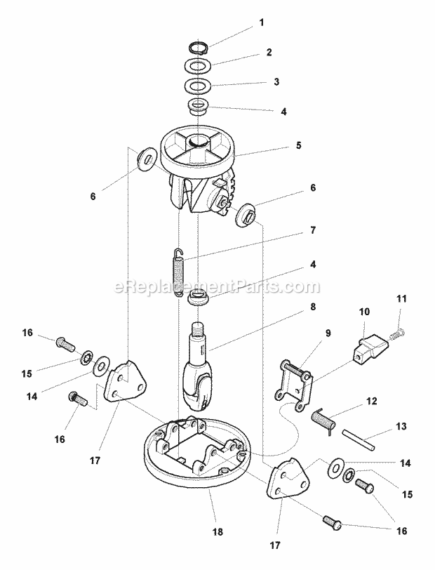 Simplicity 1693570 Legacy, 25Hp V Hydro Waddition Tilt Assembly - Service Parts (1716258) Diagram