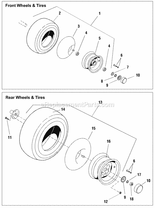 Simplicity 1693738 Legacy, 24.5Hp Diesel (Ceexpor Wheels  Tires Group Diagram