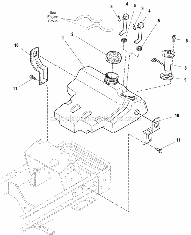 Simplicity 1693740 Legacy, 24.5Hp Diesel And 60In Fuel Tank Group Diagram