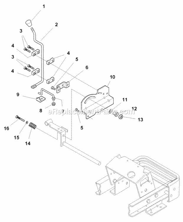 Simplicity 1693816 Legacy, 25Hp V Hydro Waddition Two Speed Control Group (H985107) Diagram