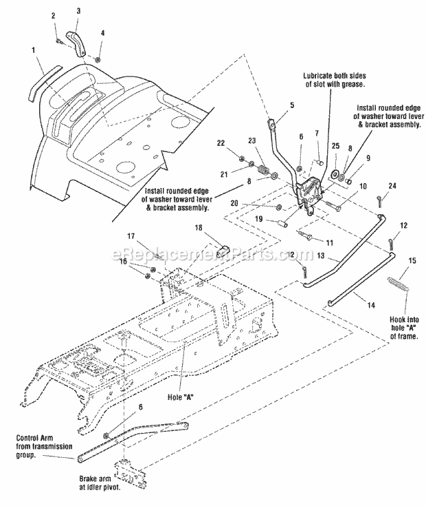 Simplicity 1693968 Broadmoor, 16Hp Hydro And 40In Control Group - Cruise Control (986190) Diagram
