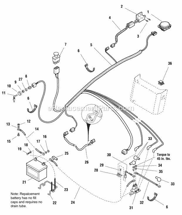 Simplicity 1694078 Zt, 16Hp Hydro And 44In Mower Electrical Group - 14Hp  16Hp Models (985426) Diagram