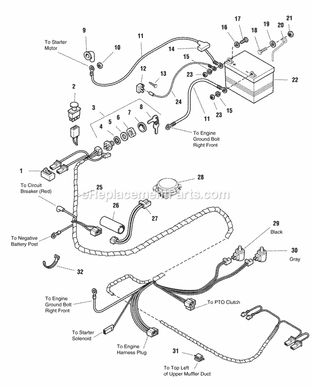 Simplicity 1694201 Regent, 16Hp Hydro And 38In Mo Electrical Group (986116) Diagram