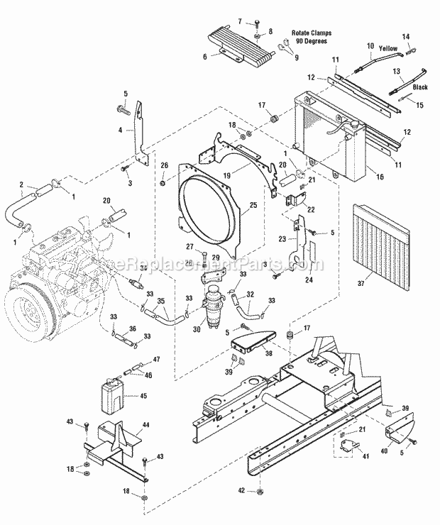 Simplicity 1694539 2027, 27Hp B&S Diesel 4Wd 540 Engine Group - 27Hp Briggs  Stratton Diesel Diagram 2 (986320D2 986576) Diagram