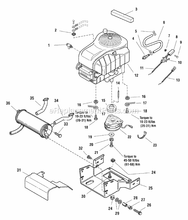 Simplicity 1694656 Regent, 18Hp Hydro Engine Group - 18Hp Briggs  Stratton (986684) Diagram