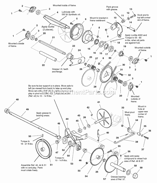 Simplicity 1694848 10560Ex, 10.5Hp 24In Snowthrow Traction Drive Group (2987054) Diagram