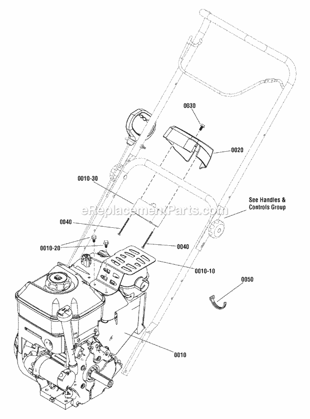 Simplicity 1695877 9Tp 22In Single Stage Snowblower Engine Group - 8Tp  9Tp (989128 989129 989130) Diagram