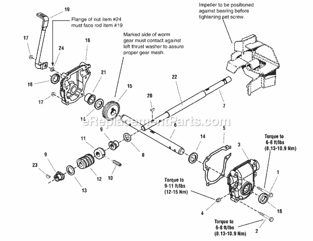 Simplicity 1696236-00 0 - H1226E, 11.5Tp 26In Dual St Gear Case Assembly (1754690) Diagram