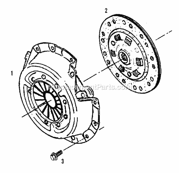 Simplicity 2097173 9528, Compact Diesel Tractor Clutch Group (3486I40) Diagram