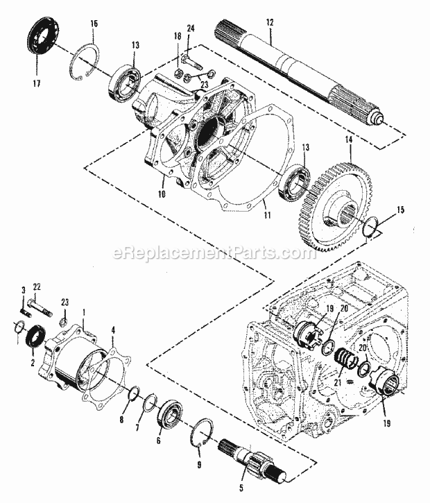 Simplicity 2097220 9523, Compact Diesel 4Wd Tract Differential  Final Drive - Rear Axle RH Group (3486I54) Diagram