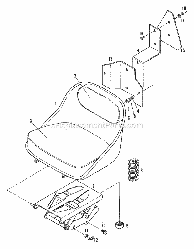 Simplicity 2097220 9523, Compact Diesel 4Wd Tract Seat Group (3486I37) Diagram