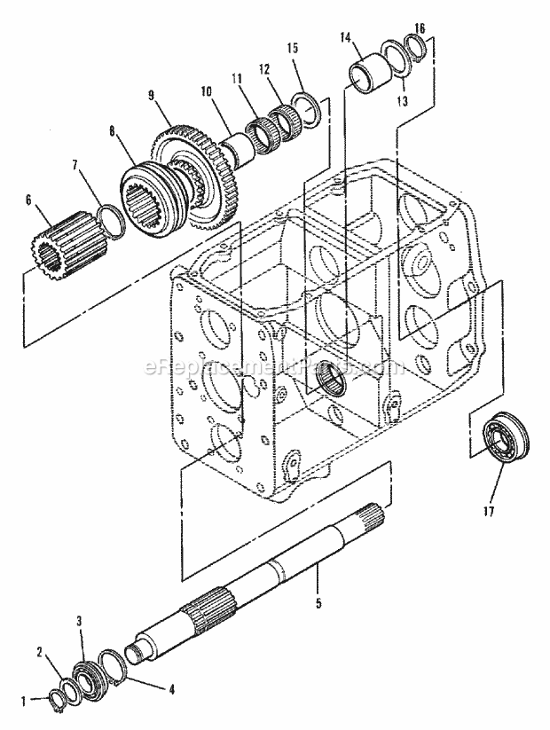 Simplicity 2097353 9518, Compact Diesel Tractor, PTO - Shaft  Gear Group (3486I57) Diagram