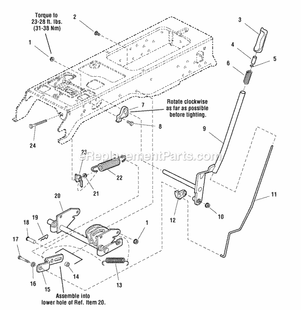 Simplicity 2690086 2720H, 20Hp Hydro Tractor Only Lift Group - Manual (985894) Diagram