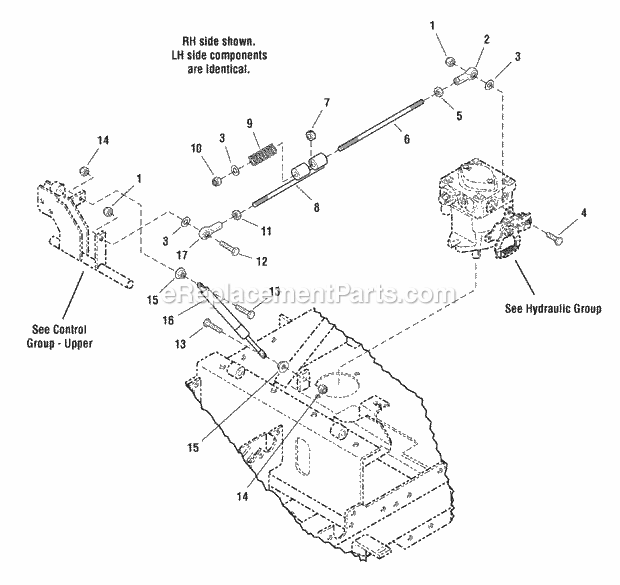 Simplicity 2690089 Consumer Zero-Turn, 20Hp Rider Controls Group - Lower (Fi0018) Diagram