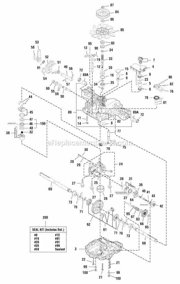 Simplicity 2690374 4416Xl, 16Hp Hydro And 40In Mo Transmission Service Parts - Tuff Torq K46Q (1721022) Diagram