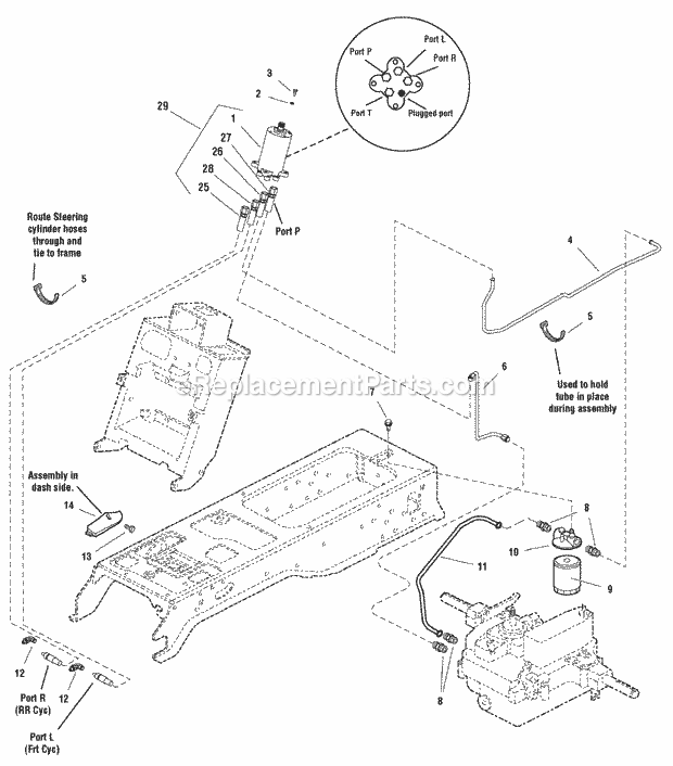 Simplicity 2690638 Conquest, 23Hp B&S Hydro W4Wd Power Steering  Hydraulic Lift Group (2987548) Diagram