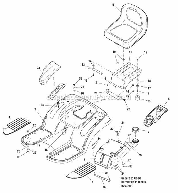 Simplicity 2690829 Regent, 22Hp B&S Hydro And 40I Seat Deck  Fuel Group (2988021) Diagram