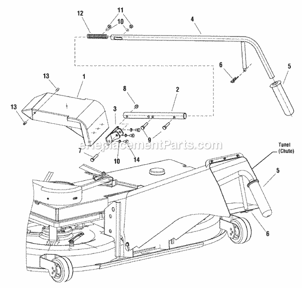 Simplicity 2690849 Regent Rd, 18Hp B&S Hydro And Mulching Flap Group (2988026) Diagram