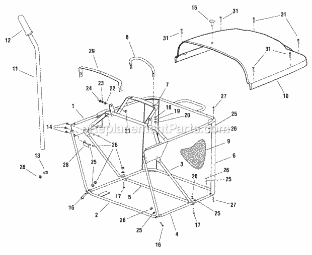 Simplicity 2690849 Regent Rd, 18Hp B&S Hydro And Collector Group (2988007) Diagram