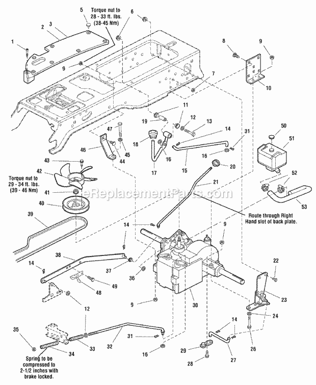 Simplicity 2690914 2724H, 24Hp Hydro 2Wd Wps Rmo Transmission Group (986602 987529) Diagram