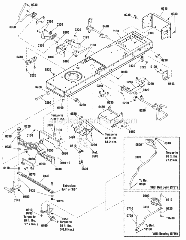 Simplicity 2690940 Regent 22 Gross Hp B&S Hydro A Frame  Front Axle Group (986847) Diagram