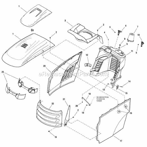 Simplicity 2690968 Mf2523, 23Hp B&S Hydro And 46I Hood Grille  Dash Group (2987234) Diagram