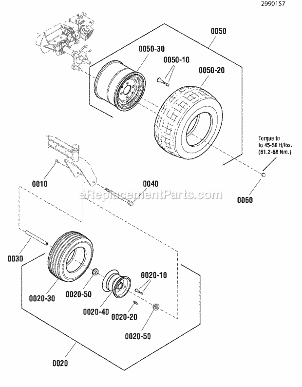 Simplicity 2691037-01 1 - Zt2246, 22Hp B&S Rider W46I Wheel  Tire Group (2990157) Diagram