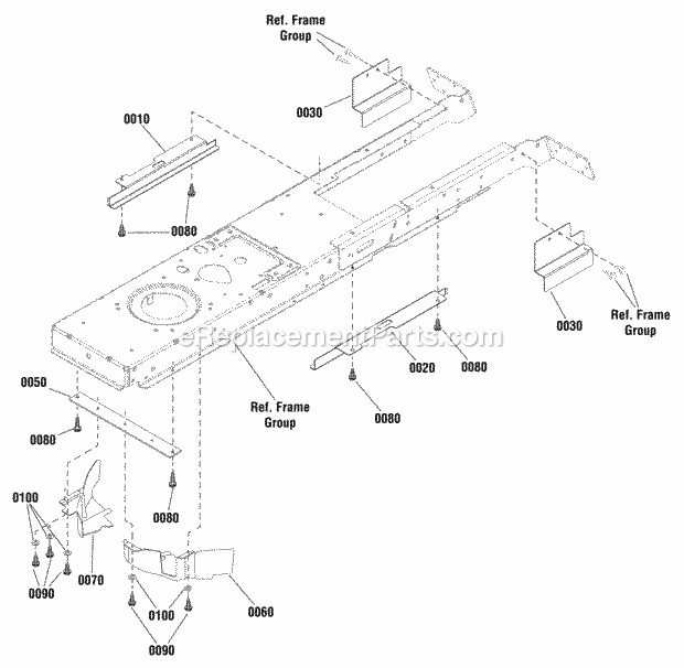 Simplicity 2691121-00 0 - Elt17538Rdf, 17.5Hp Rear D Guard Group (885597A) Diagram